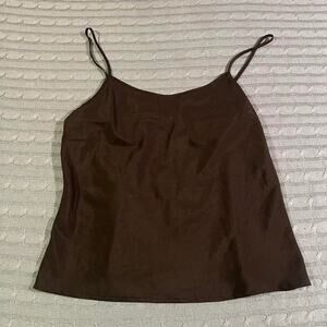 Black Spaghetti Strap Cami Top- M